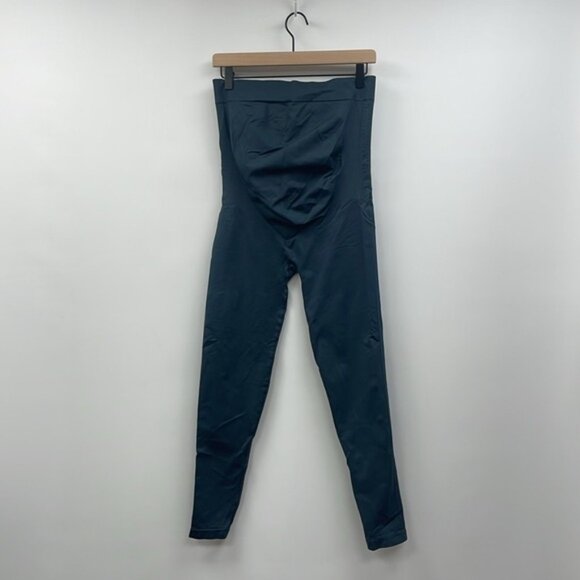 BLANQI Everyday Maternity High Rise Support 7/8 Ankle Leggings Blue Large - Picture 2 of 8